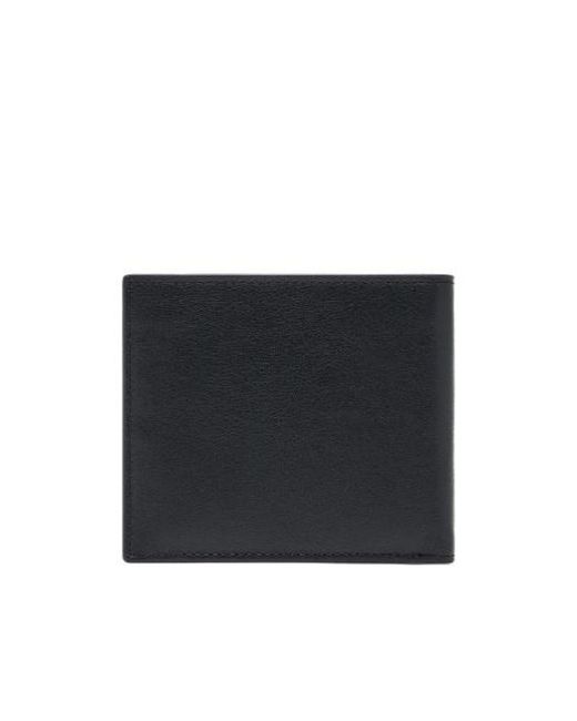 ARMANI EXCHANGE Black Smooth Texture Bifold Wallet for men