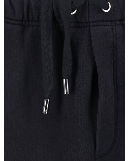 Dolce & Gabbana Blue Heraldic Printed Elastic Waist Track Pants for men