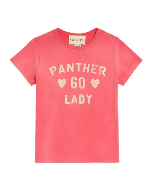Valentino Pink Chez Crewneck T-Shirt