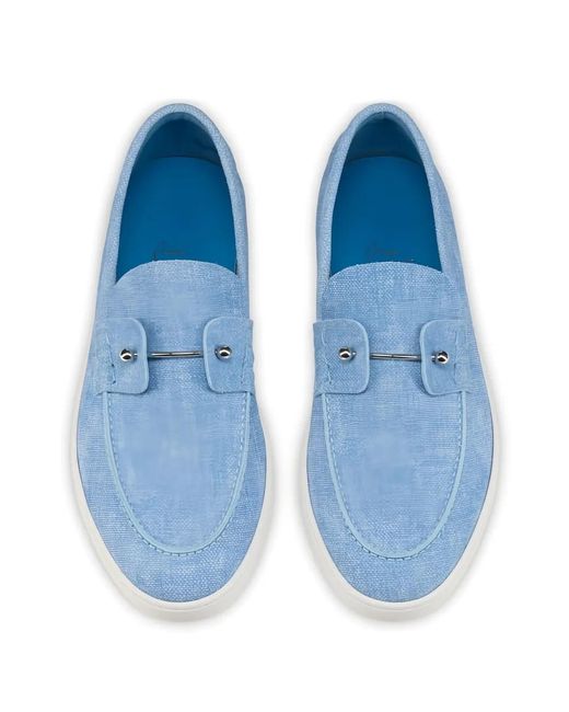 Christian Louboutin Blue Chambeliboat Slip-On Loafers for men