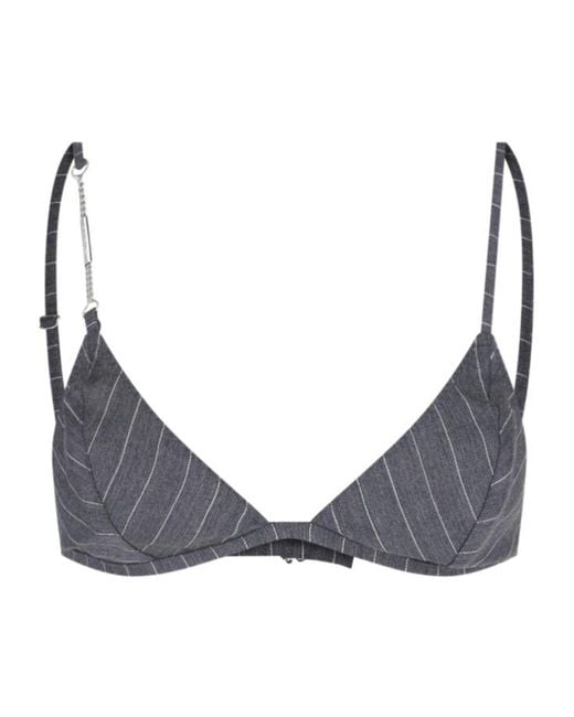 Dondup Blue Erotica Chain Striped Bra