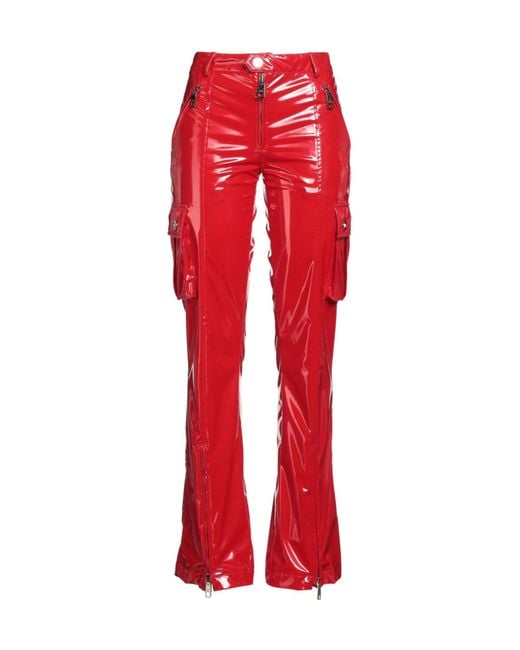 Dolce & Gabbana Red Solid Color Cargo Pants