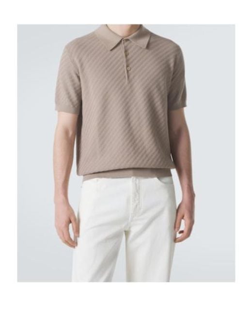 Brioni White Cotton, Silk And Cashmere Polo Shirt for men