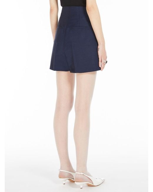 Sportmax Blue High-Waist Shorts