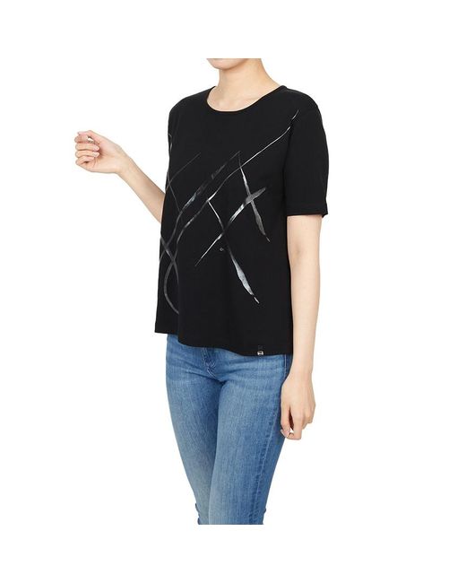 Herno Black Abstract-Print T-Shirt