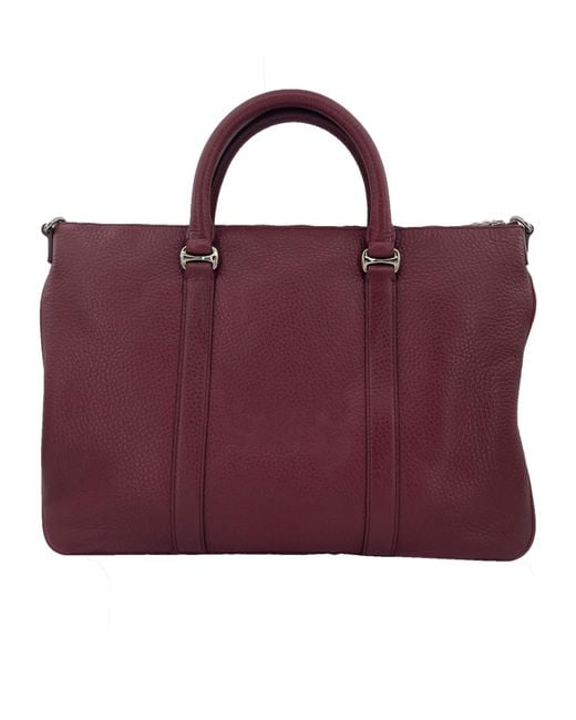 Bally Purple Top Handle Handbag for men