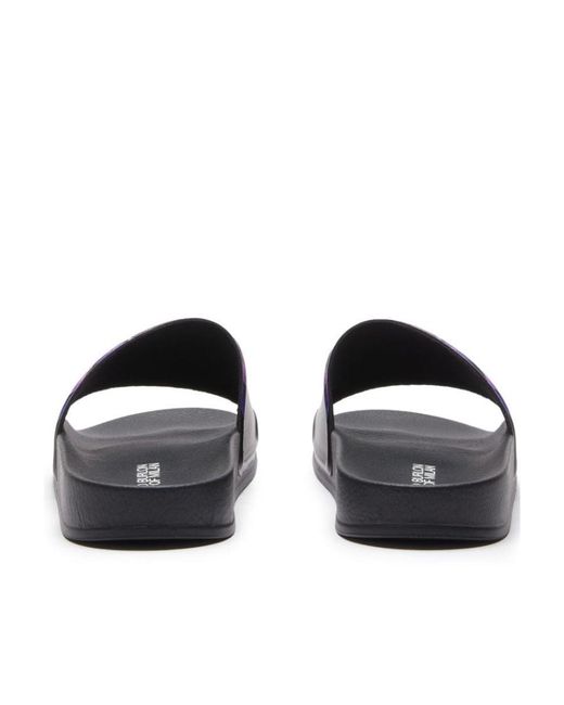 Marcelo Burlon Black County Of Milan Wings Printed Slip-On Slides for men
