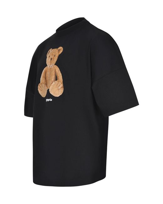 Palm Angels Black Bear Printed Ovesize T-Shirt for men
