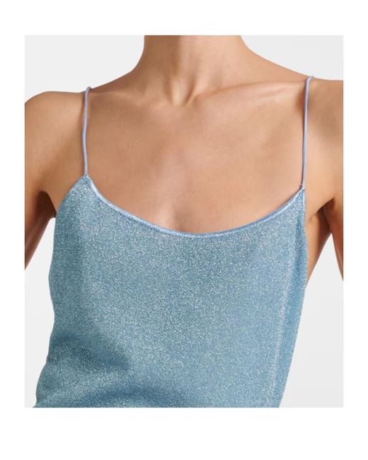 Oseree Blue Spaghetti Strap Dress