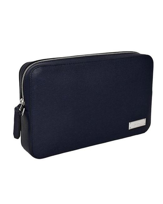 Bally Blue Logo Clutch for men