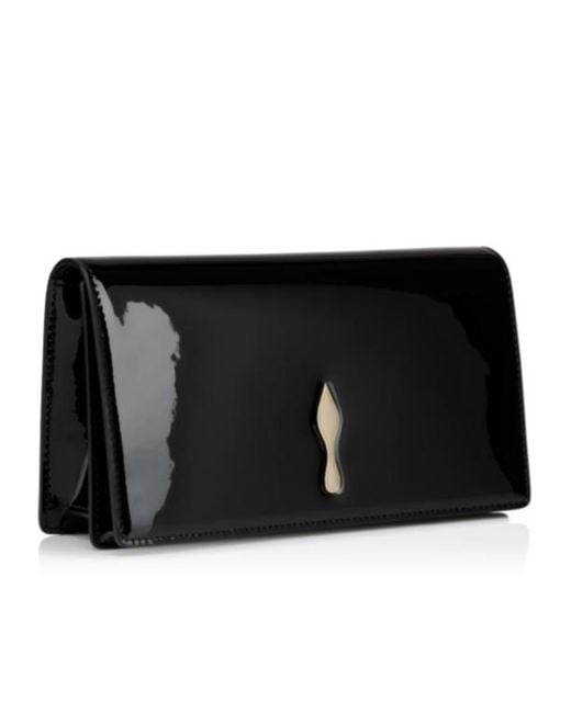 Christian Louboutin Black Chain Logo Clutch Bag