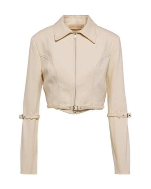 AYA MUSE Natural Tuxis Cropped Denim Jacket