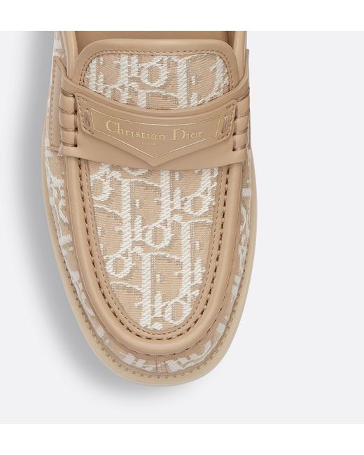 Dior White Christian Logo Jacquard Slip-On Sandals