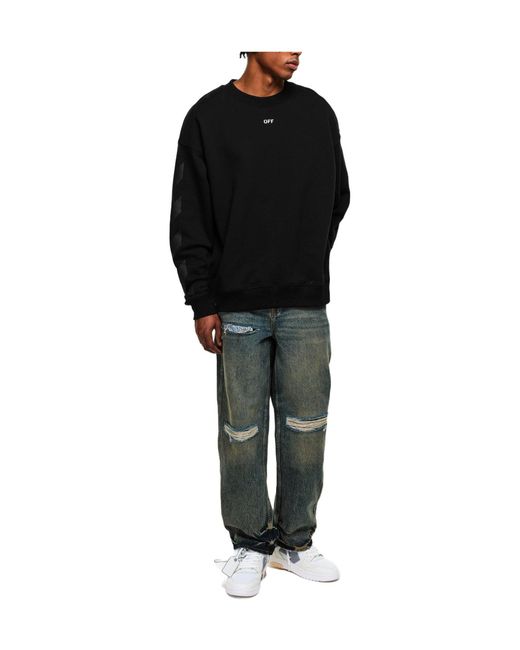 Off-White c/o Virgil Abloh Black Loose Sweatshirt for men
