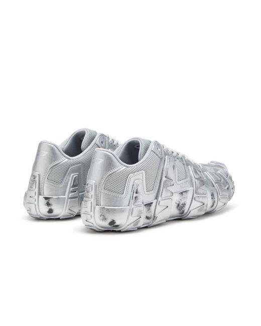 DIESEL White S-D-Griffe Low Sneakers for men