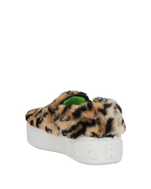 Marni Brown Leopard Print Casual Shoes