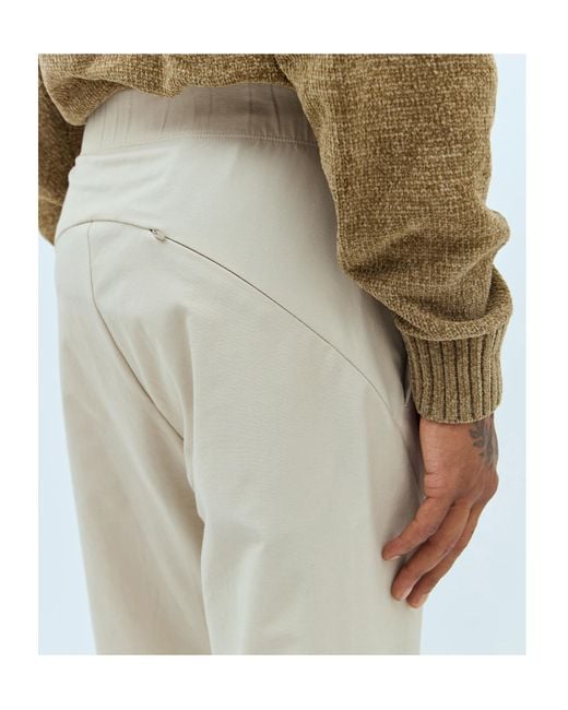 Post Archive Faction PAF Natural Elastic Waist Zipper Casual Pants for men