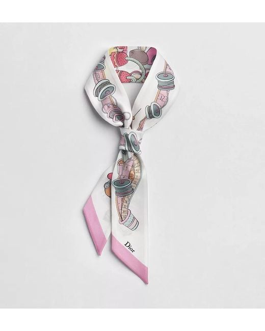 Dior White Atelier Mitzah Scarf