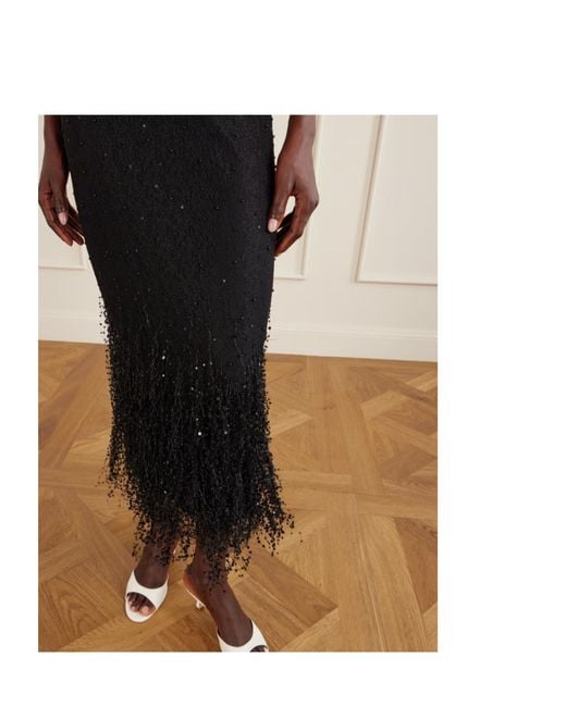 Jonathan Simkhai Black Irisa Sequin-Embellished Lace Dress