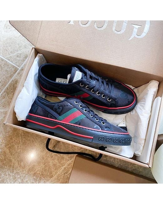 Gucci Black Off The Grid Gg Tennis 1977 Sneakers