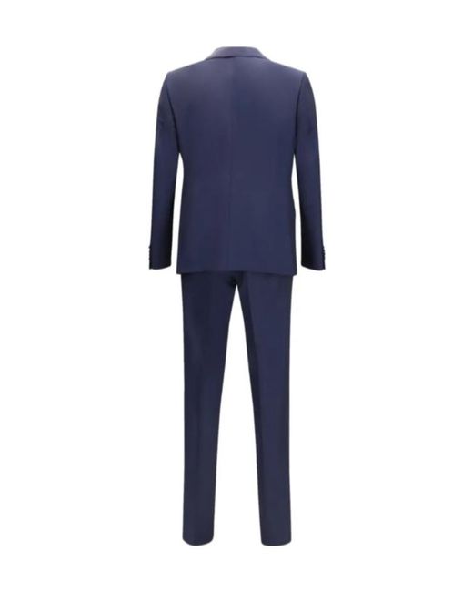 Zegna Blue Single-Breasted Tailored Suit for men