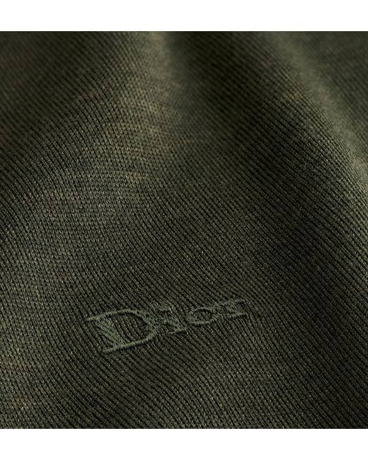 Dior Green T-Shirt With Embroidery, Relaxed Fit for men