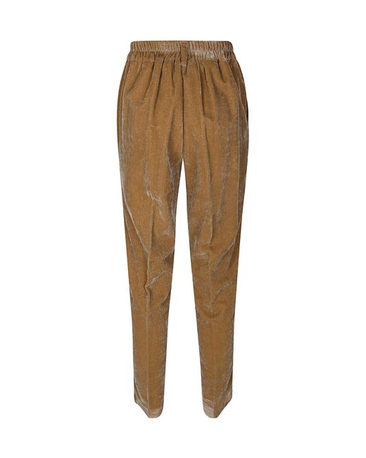 Momoní Natural Momonì Tapered-Leg Lurex Trousers