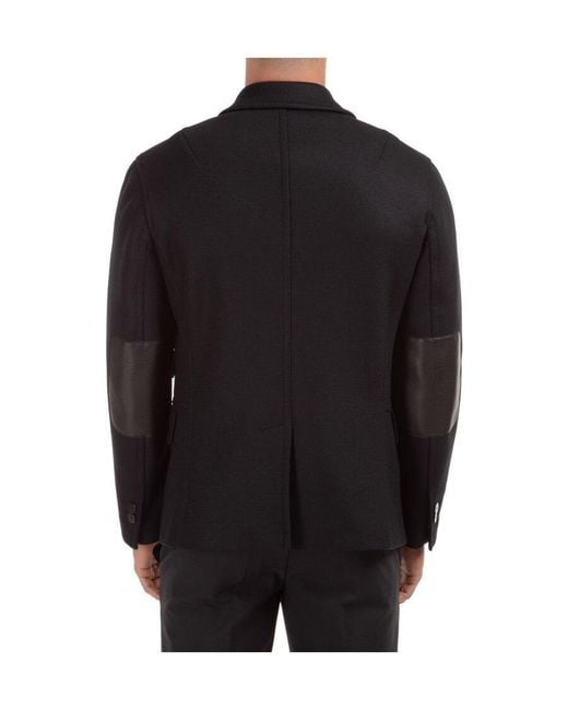 Neil Barrett Black Asymmetrical Zipper Coat for men