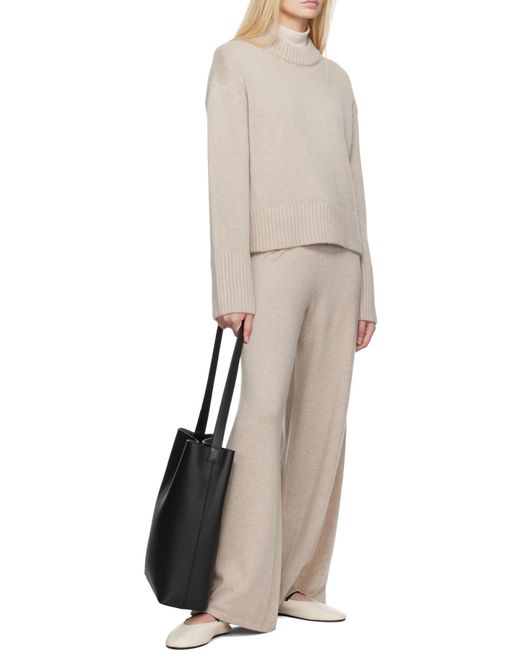 Lisa Yang Gray Knitted Cashmere Trousers