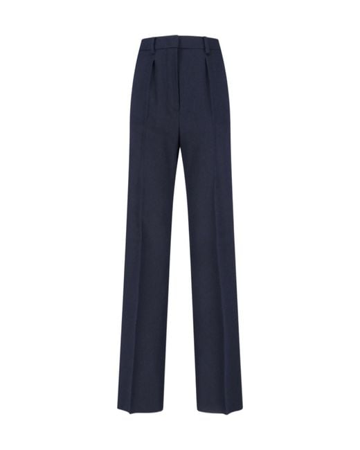 Max Mara Black Carbone Pleated Trousers