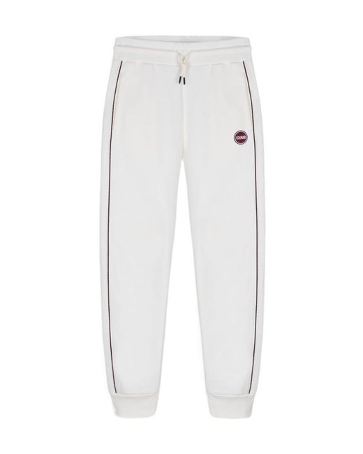 Colmar White Heritage Tracksuit Bottoms for men