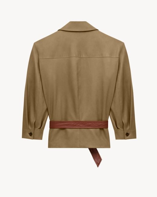 Saint Laurent Green Belted Jacket