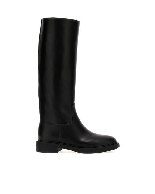 Gianvito Rossi Black Moka Round Toe Boots