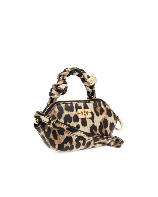 Ganni White Leopard Nano Bou Bag