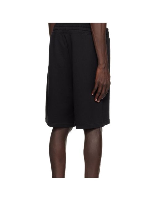 Boss Black Logo Printed Drawstring Bermuda Shorts for men