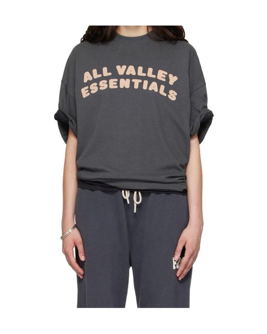Fear Of God Gray Short-Sleeved T-Shirt