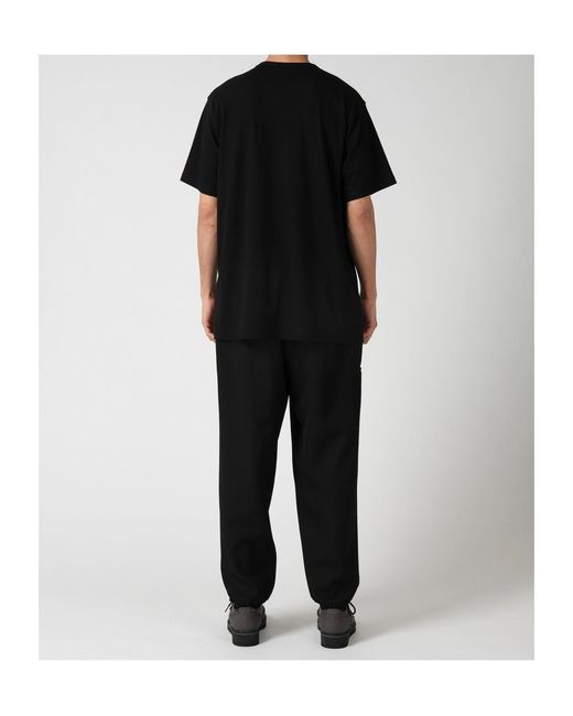 Yohji Yamamoto Black Soft Single Jersey Round Neck Ss Tee for men