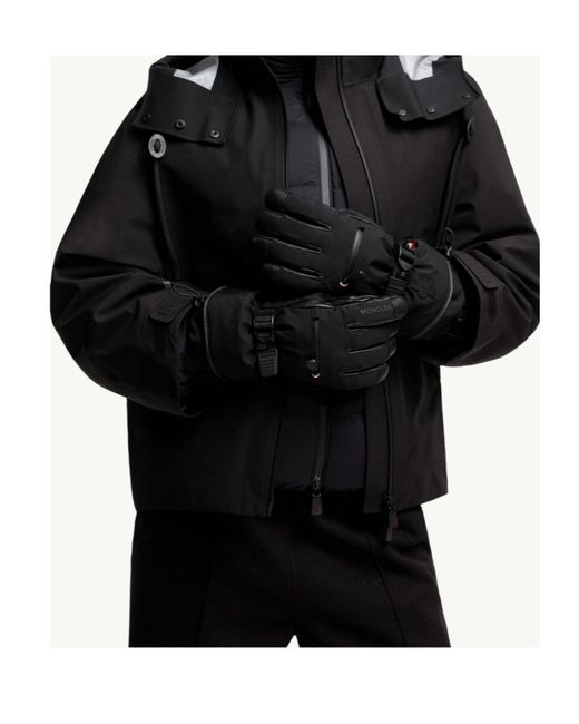 Moncler Black Padded Gloves