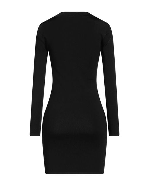 Saint Laurent Black Knitted Bodycon Dress