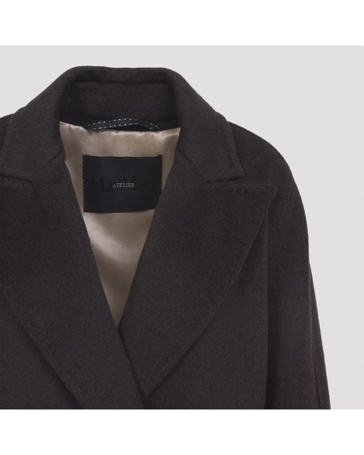 Max Mara Black Atelier Angus Double-Breasted Coat