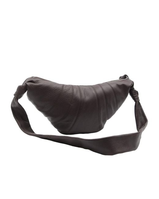 Lemaire Gray Medium Croissant Knot-Detail Shoulder Bag