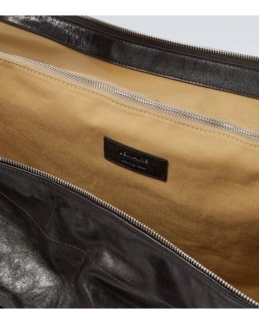 Lemaire Black Berlingot 72H Leather Duffel Bag for men
