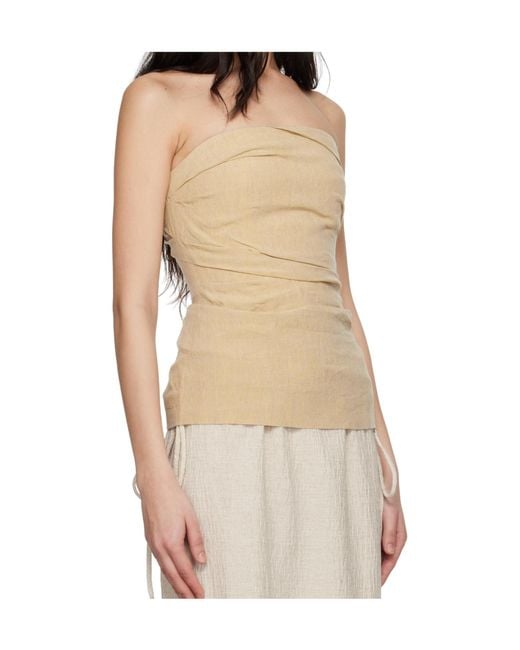 TOVE Natural Izel Bandeau Top