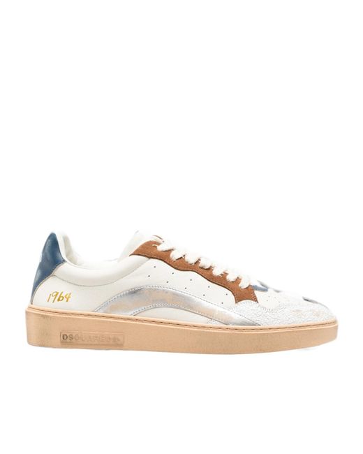 DSquared² Multicolor Distressed Panelled Sneakers for men