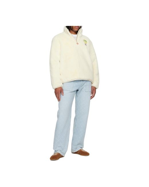 Casablanca White Half-Zip Sweatshirt for men