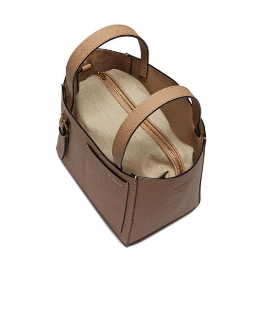 Valextra Brown Mini Soft Bucket Bag