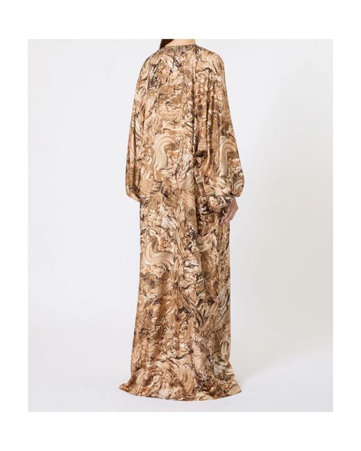 Max Mara Natural Printed Silk Tunic Dress