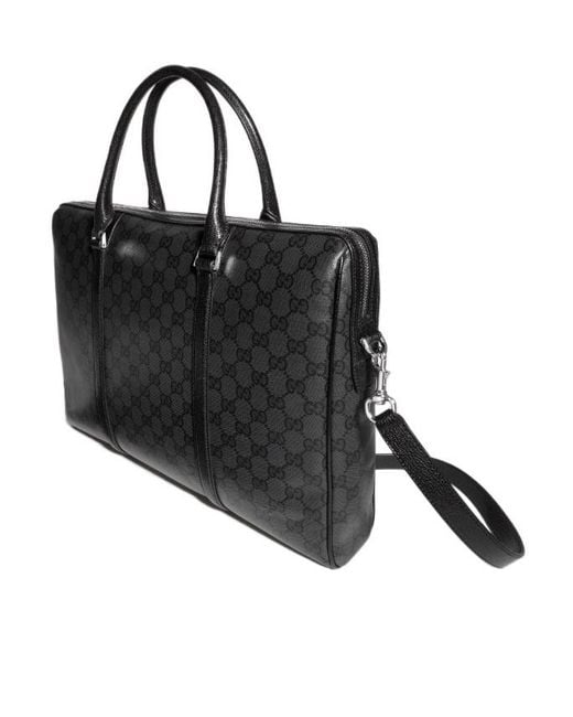 Gucci Black Essence Classic Medium Briefcase for men