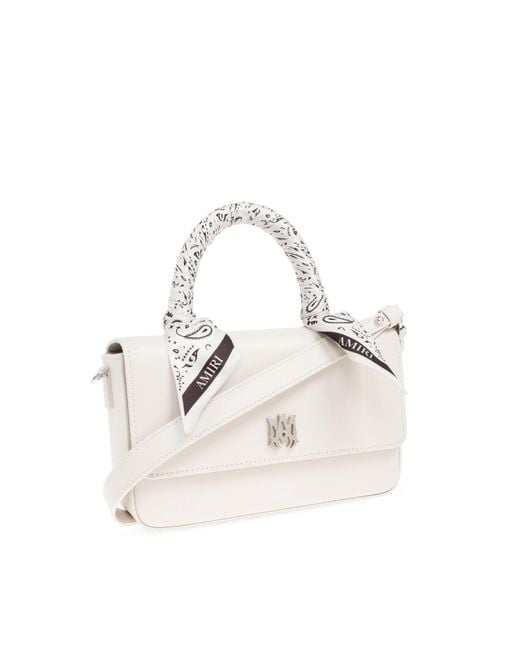 Amiri White Logo Plaque Handbag