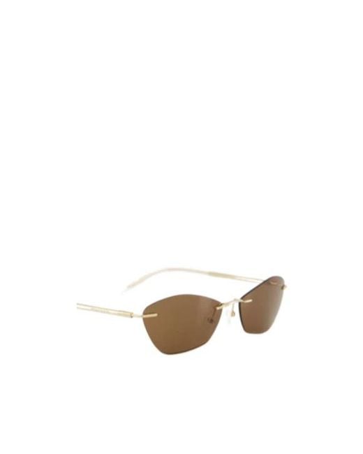 McQueen White Eyewear T-Bar Slim Sunglasses for men